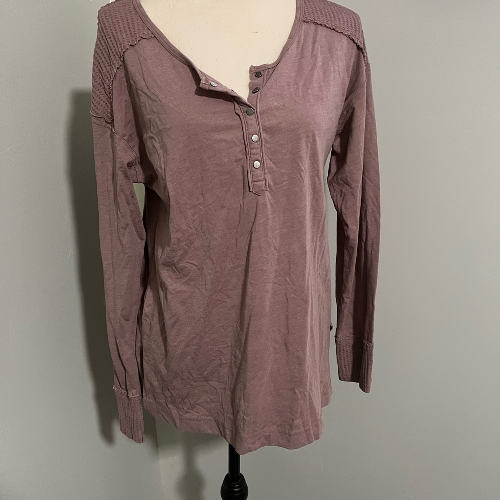 Free People Mauve Long Sleeve Top NWOT